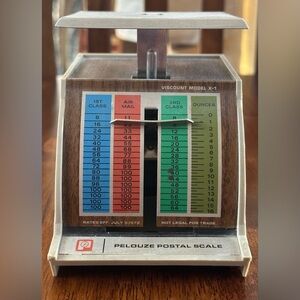 intage Pelouze Postal Scale Viscount X-1 USPS Mail Scale Retro Office Decor